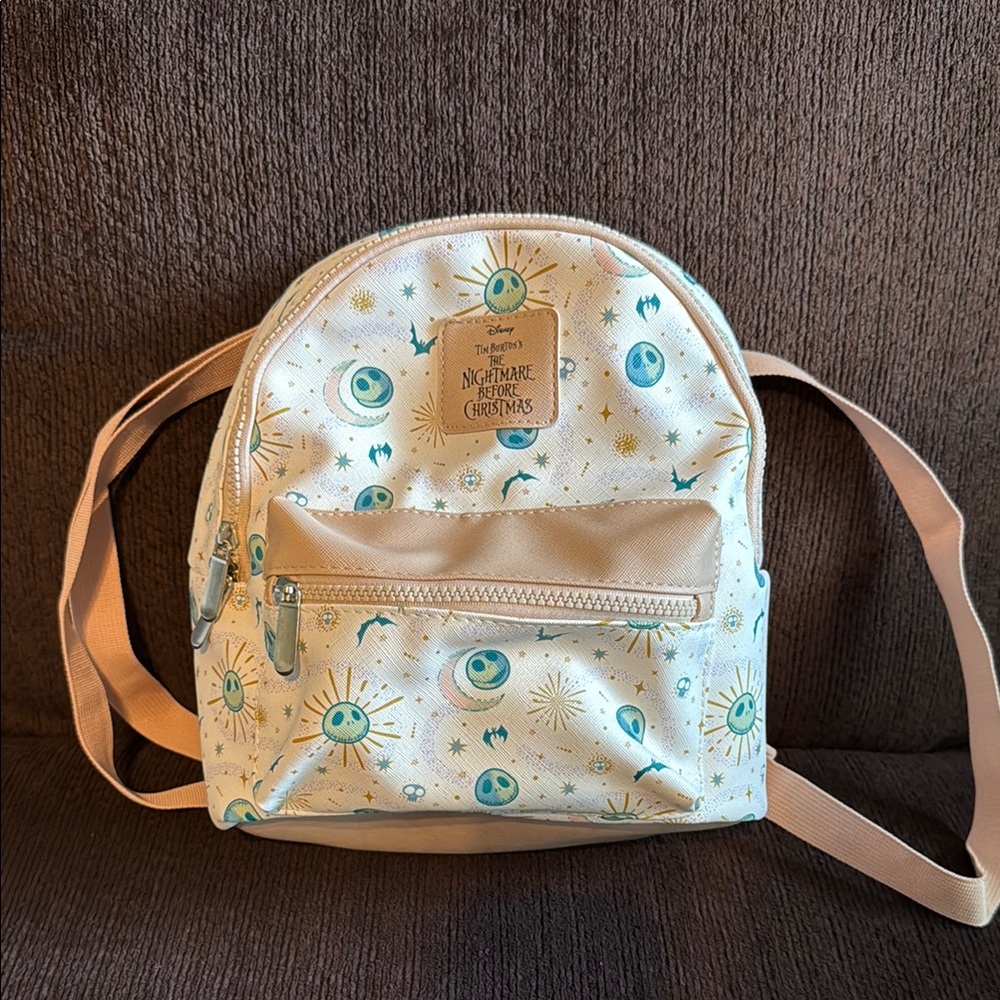 Disney Nightmare Before Christmas White,  Punk and Teal Backpack